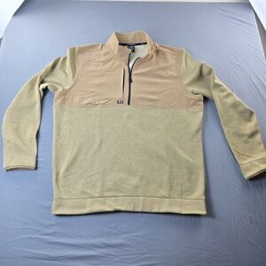 Under Armour Storm Golf Mens XL 1/4 Zip‎ Pullover Tan Beige Heather